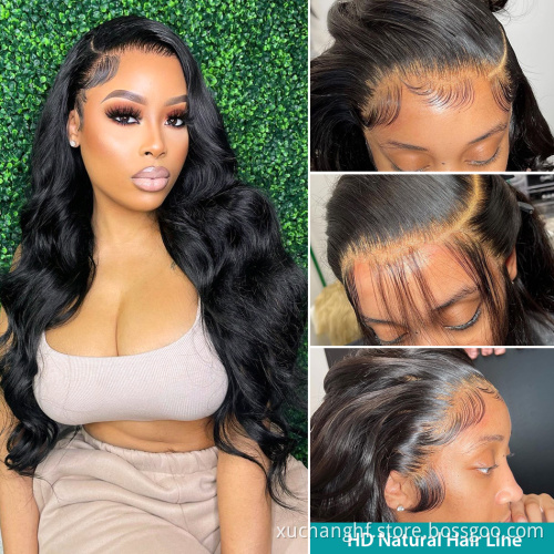 Body Wave 13x4 Transparent Swiss Lace Frontal Wig Human Hair Wigs For Black Women,Wholesale Brazilian Virgin Hair Lace Front Wig